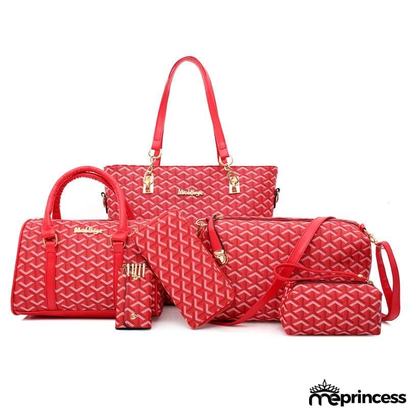 Women's Fashion Large Capacity 6-Piece Bags Set