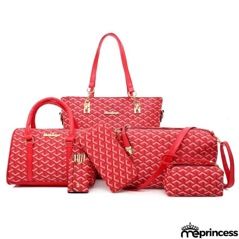 Women's Fashion Large Capacity 6-Piece Bags Set