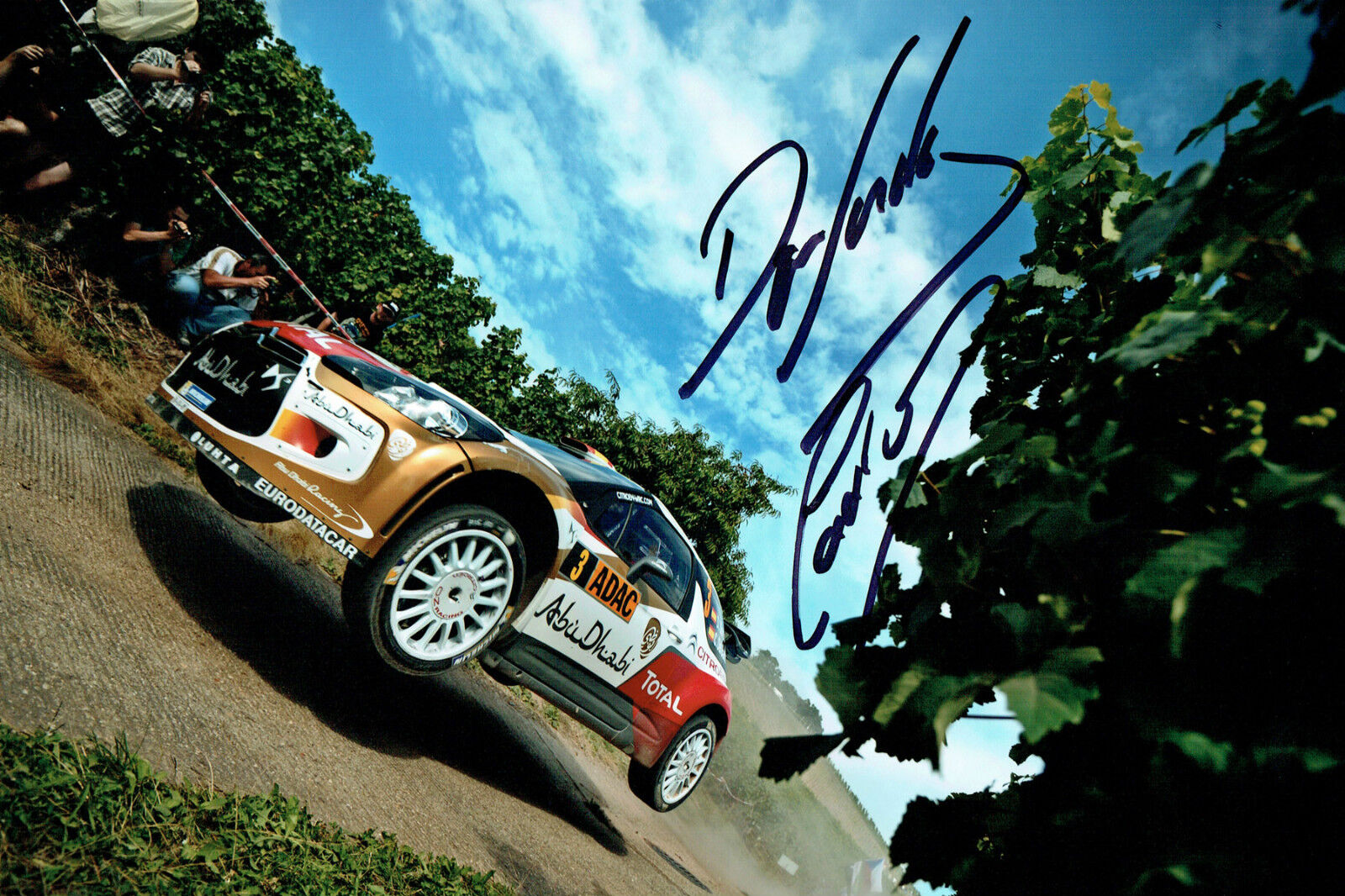 Daniel SORDO & Carlos Del BARRIO WRC SIGNED Rally AUTOGRAPH 12x8 Photo Poster painting AFTAL COA