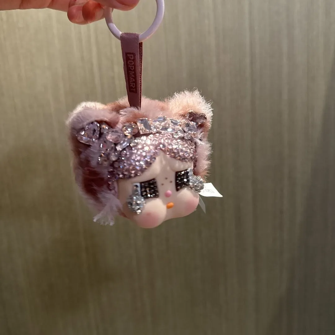 Handmade DIY sticker diamond model bubble cryBABY leopard leopard cat cat series sticker diamond explosion vinyl face plush pendant doll