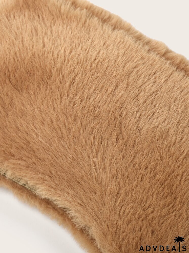 Fluffy Baguette Bag With Purse