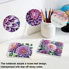 2 Pack Purple Gerbera DIY Diamond Art Spiral Notebook Kit 80 Pages No Lines