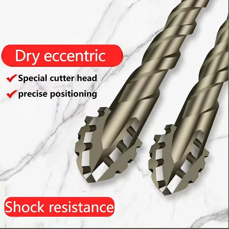 New Four-Flute Sawtooth Eccentric Drill Bit Set(1 Set 6 PCS) 