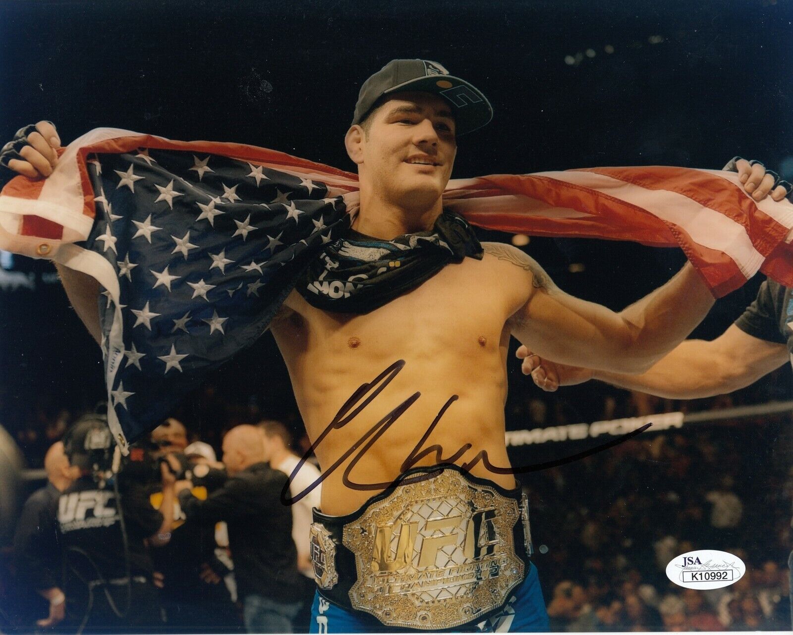 Chris Weidman #3 8x10 Signed Photo Poster painting W/JSA UFC