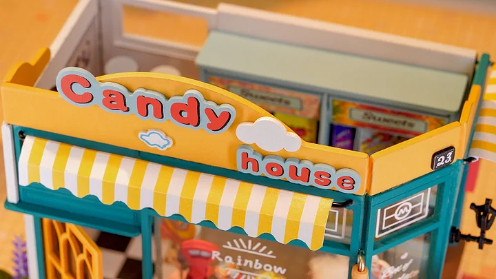Robotime Rolife DG158 Rainbow Candy House DIY Miniature House
