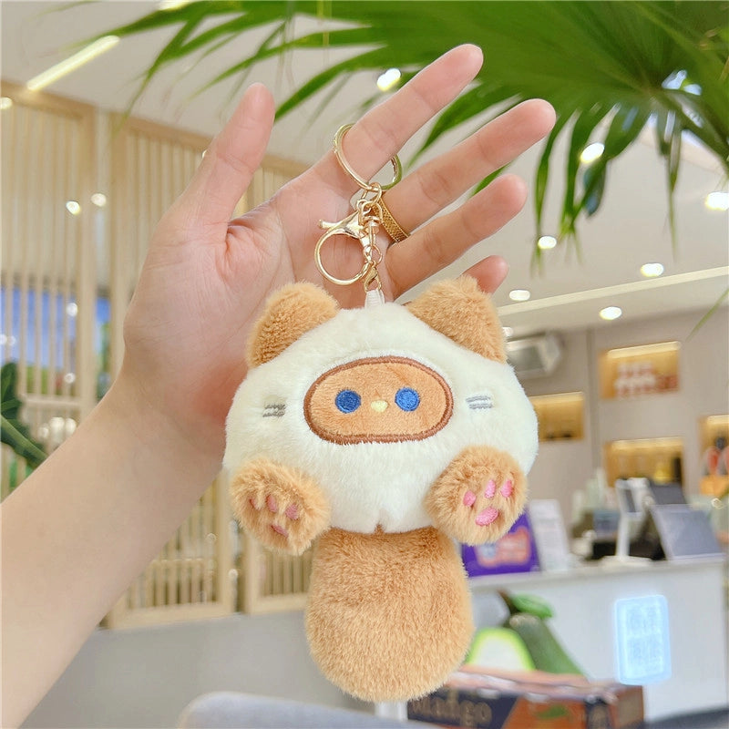 Squeak Chao Cool Meng Casual Cat Series Plush Doll BIBI Meow Mi Planet Buckle Student Schoolbag Pendant