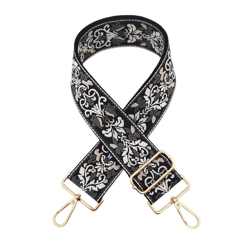 New Thick Color Ethnic Style Jacquard Wide Shoulder Strap Single Shoulder Crossbody Women Bag Accessories Long Strap Replacement Bag Strap