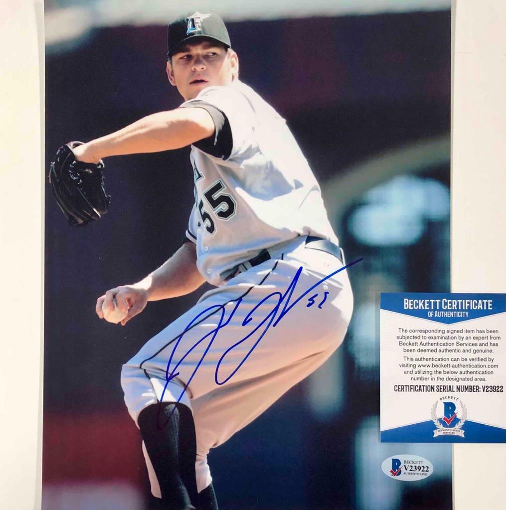 Josh Johnson autograph Florida Marlins signed 8x10 Photo Poster painting BAS COA Beckett ~ Read