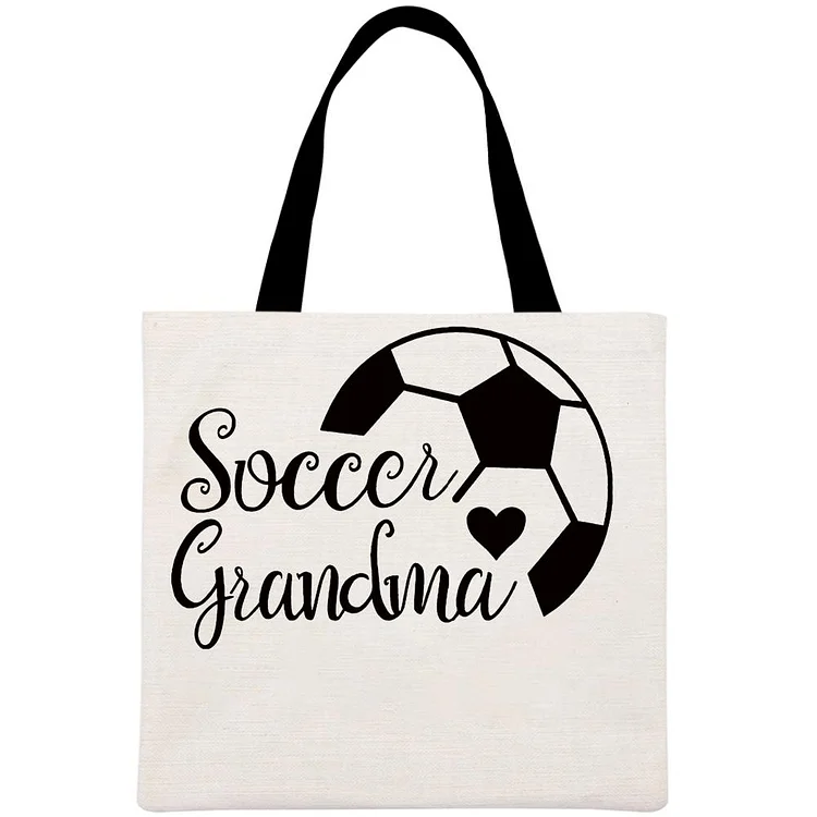 Soccer Grandma Printed Linen Bag-Annaletters