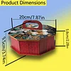 5D DIY Diamond Art Painting Wood Snack Storage Box with Lid (Christmas Candle)