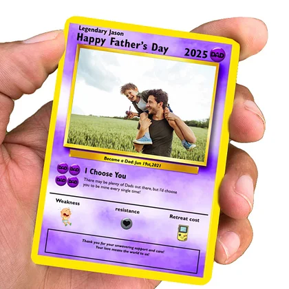dad pokemon card and mom Custom Father's Day Pokemon Card