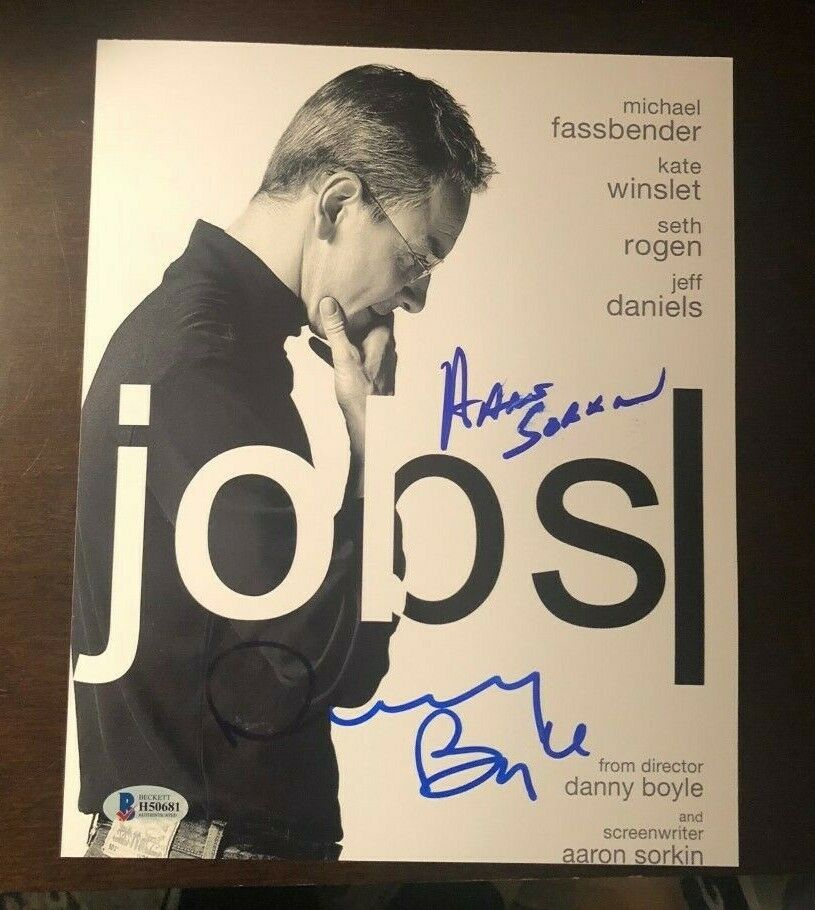 Aaron Sorkin Danny Boyle signed autographed 8x10 Photo Poster painting Jobs BECKETT COA