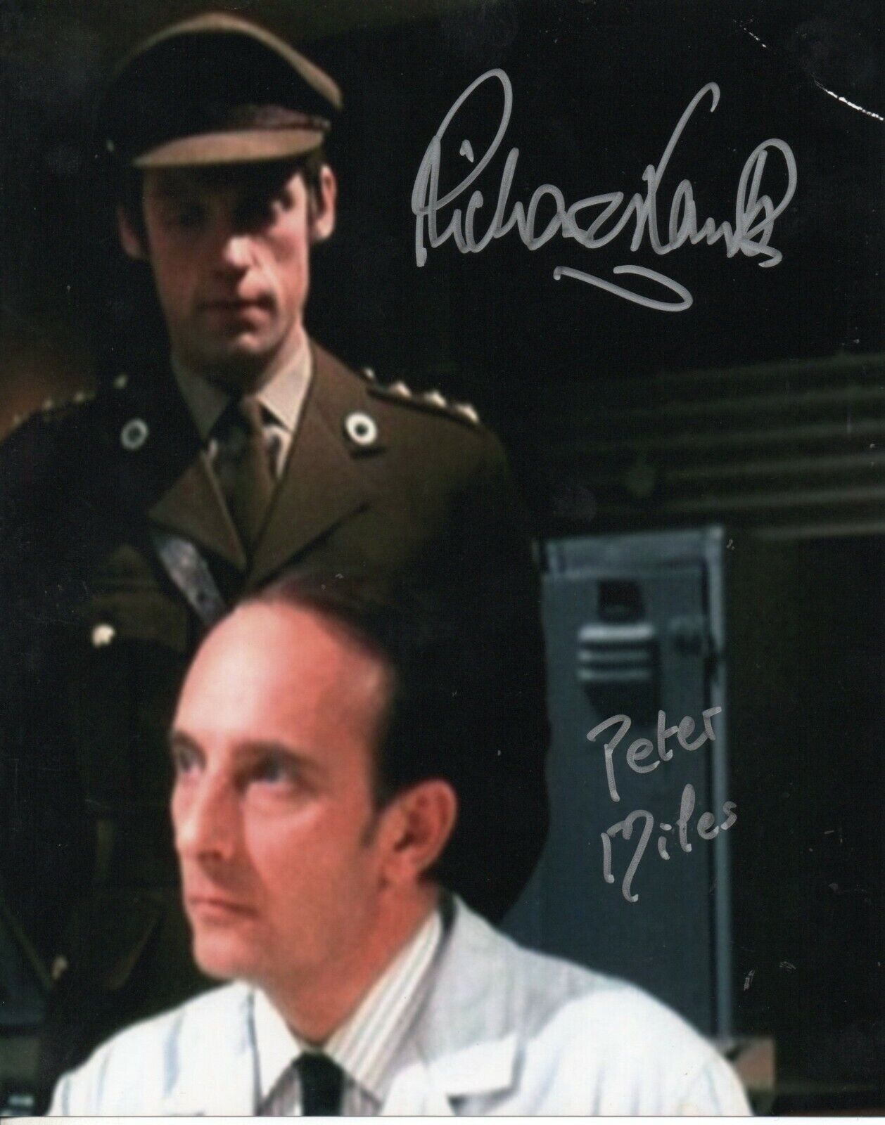 Dr Who Double Signed 10x8 Col Photo Poster painting Autographed by Richard Franklin & Peter Mile