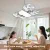 Screw in Ceiling Fan with Light with 3 Adjustable Color Modes Drone Inspired Led Ceiling Fan Light with Extension Rod & Remote Control for Bedroom Living Room Office