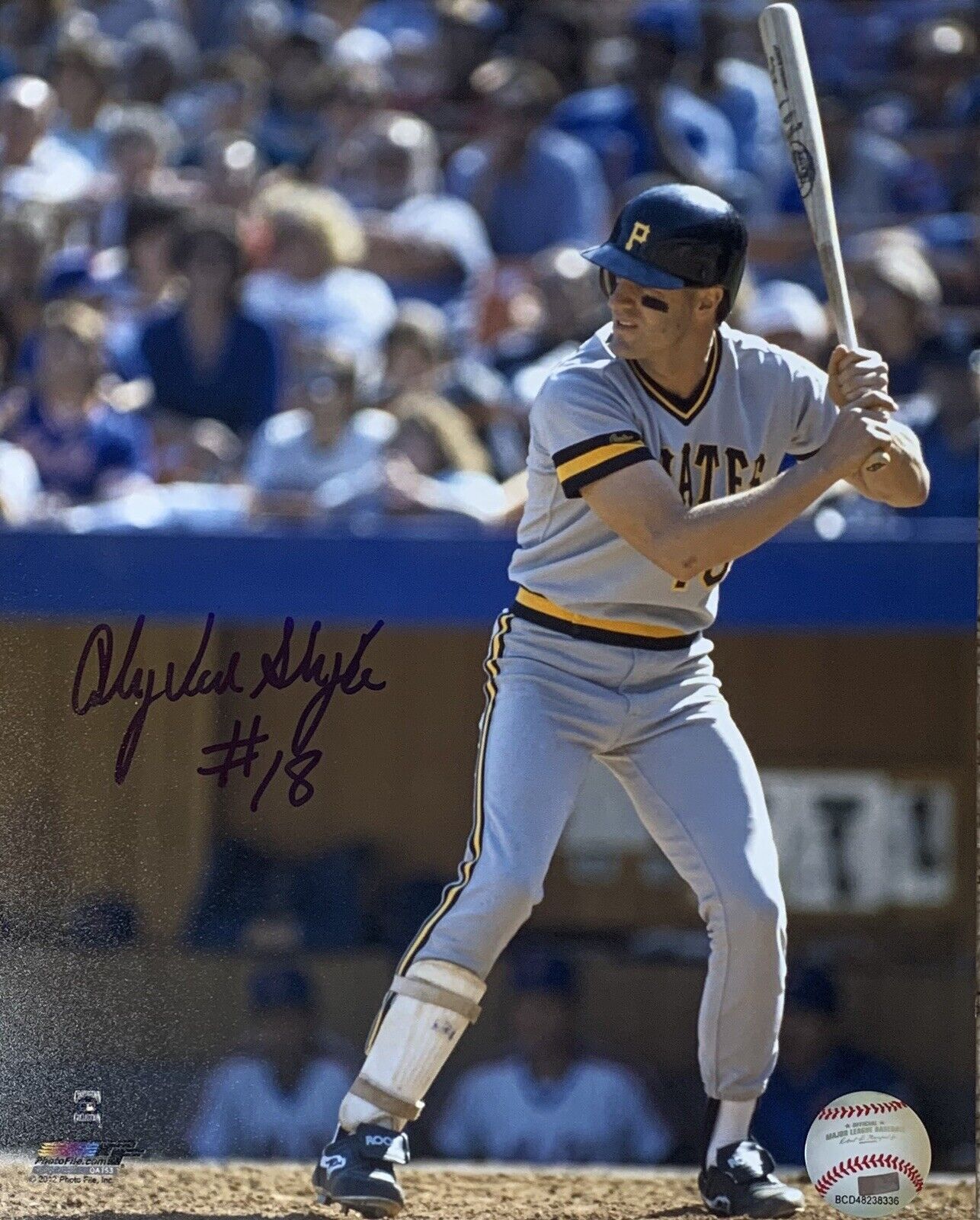 Andy Van Slyke Pittsburgh Pirates Autographed 8x10 Pose 2