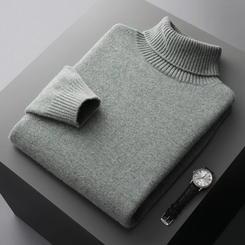 Experience Classic Wool Elegance with Our 100% Wool Turtleneck Sweater