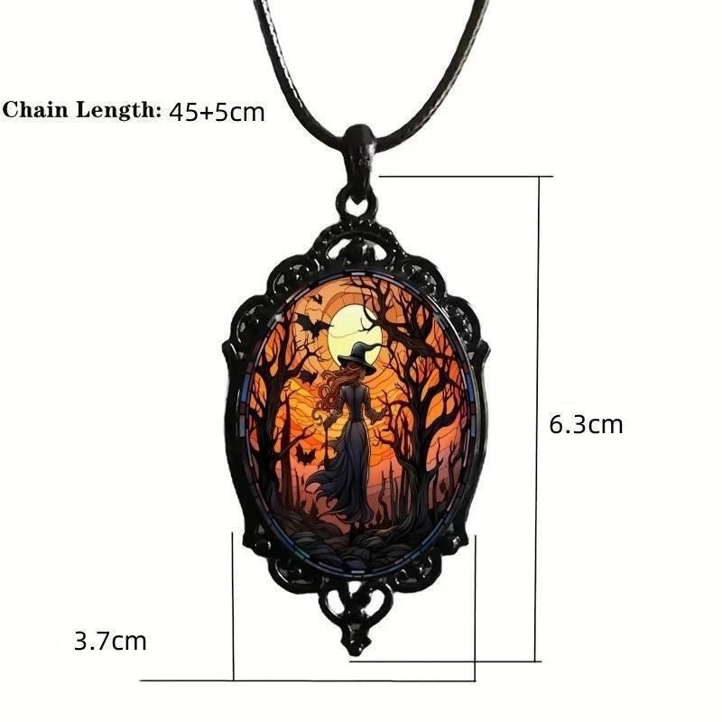 Casual Cool Style Crow Human Bat Alloy Leather Rope Pendant Necklace