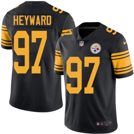 Steelers #97 Cameron Heyward Black Youth Stitched NFL Limited Rush Jersey