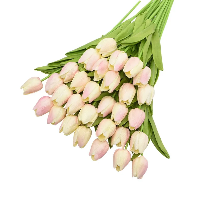 31Pcs/lot Tulips Artificial Flowers PU Calla Fake Flowers Real Touch Flowers for Wedding Decoration Home Party Decoration Favors