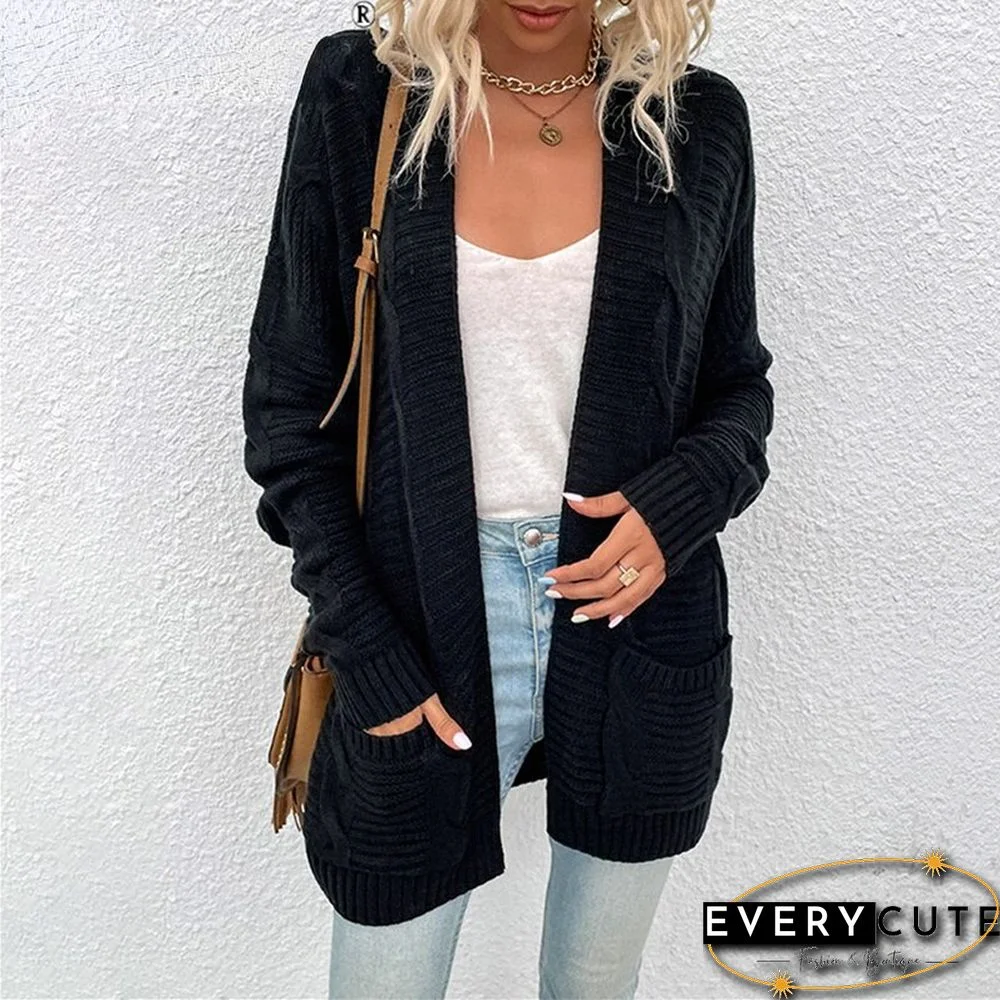 Women's Jacket Knitted Sweater Winter Loose Sweater Long Coat