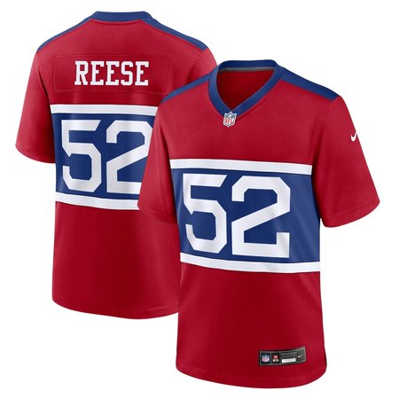 Youth New York Giants #52 Arvell Reese Red 2026 NFL Draft Game Jersey