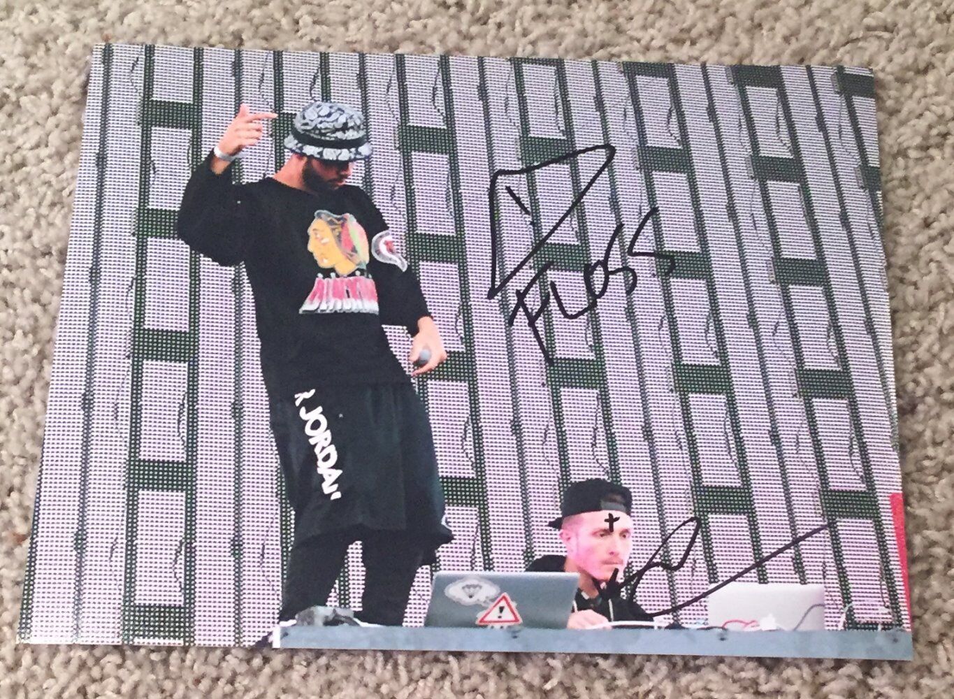 FLOSSTRADAMUS DJ J2K & AUTOBOT SIGNED AUTOGRAPH 8x10 Photo Poster painting D w/PROOF