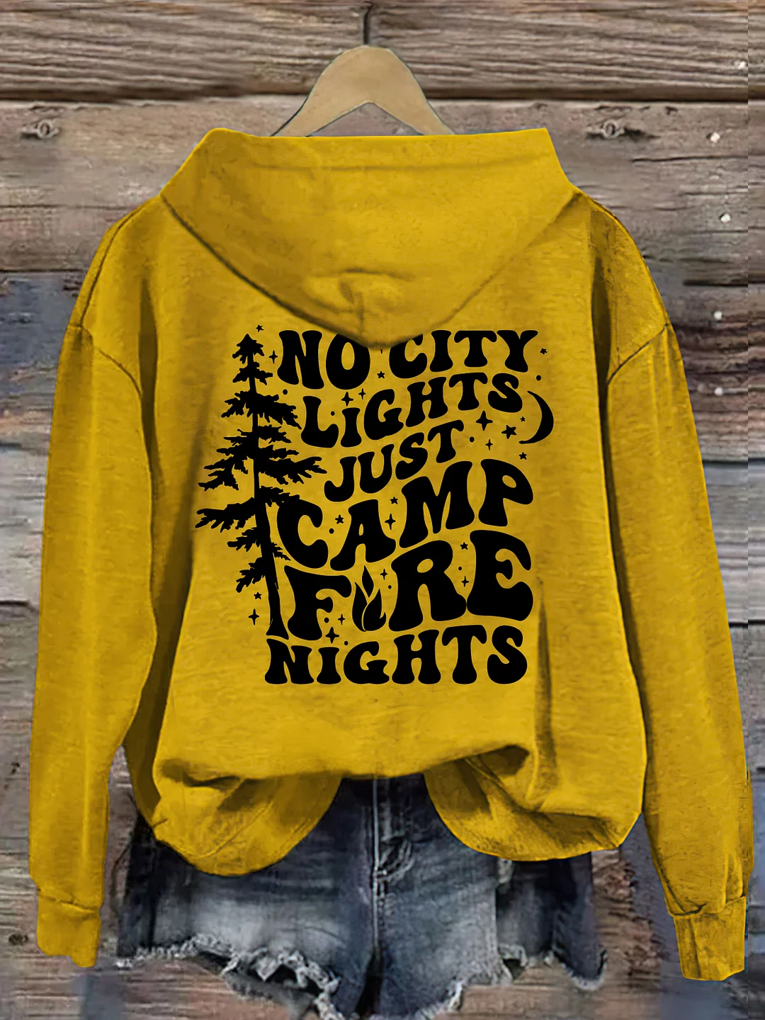 No City Lights Just Camp Fire Nights Hoodie