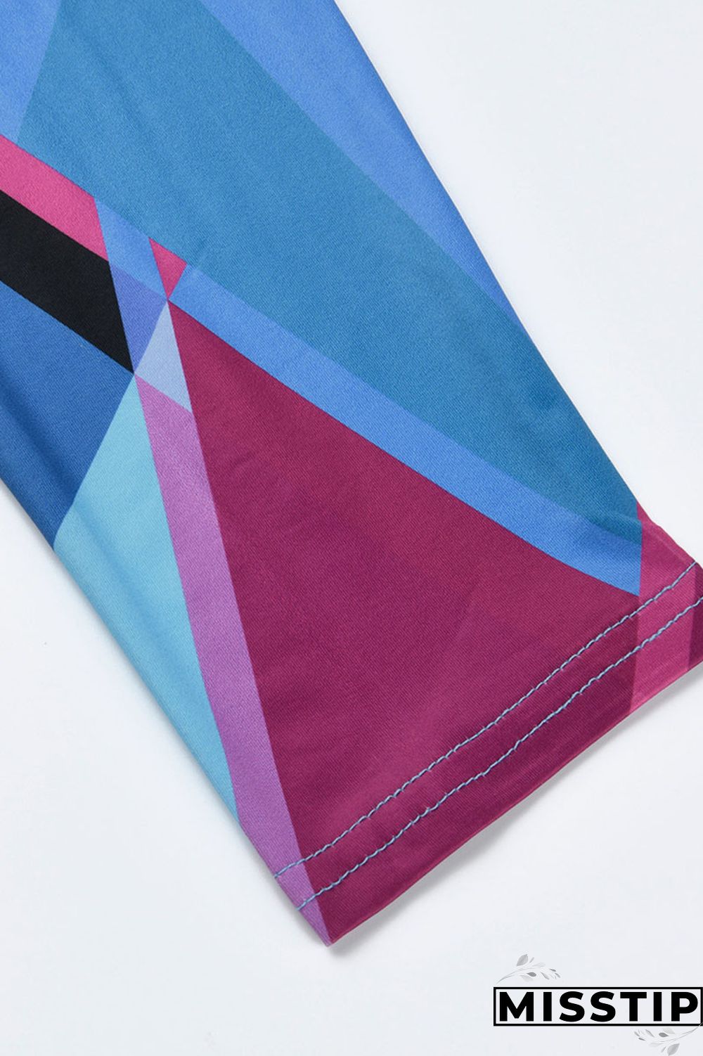 Blue Fashion Casual Print Bandage V Neck Long Sleeve Dresses