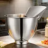 Pour Shield Stainless Steel Food Processor Attachment Safety Shield for Kitchen Aid Stand Mixers and Dishwasher Safe