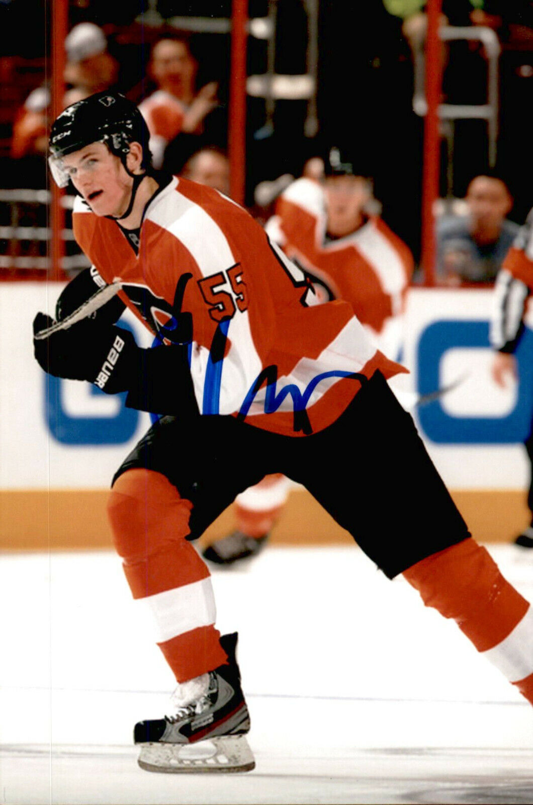 Samuel Morin SIGNED 4x6 Photo Poster painting PHILADELPHIA FLYERS #11