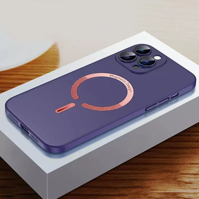 Ultra-thin frosted magnetic case for iPhone