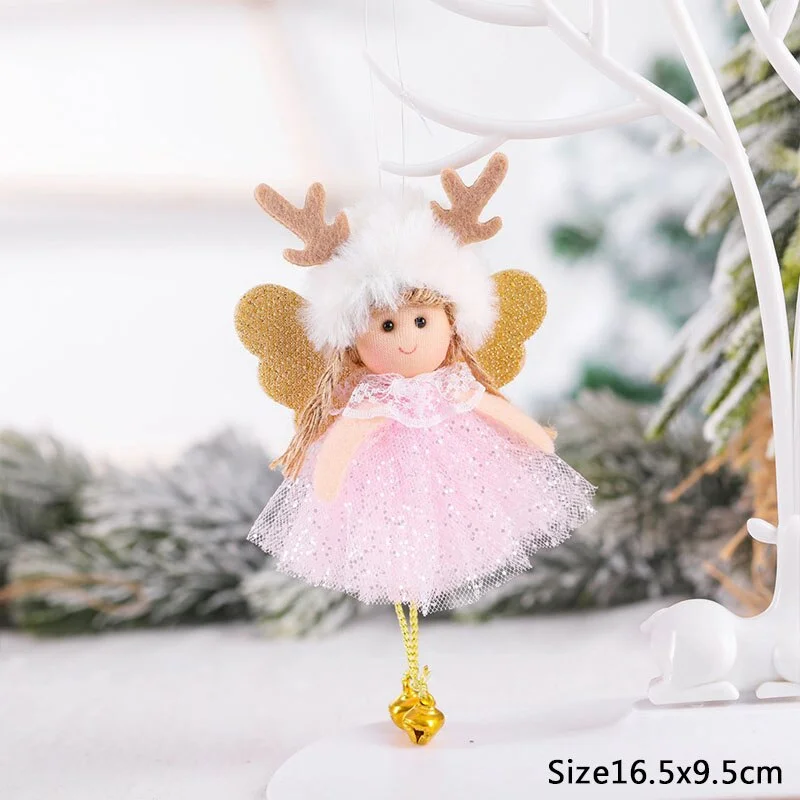 New Year 2022 Christmas Elf Doll Ornaments Xmas Tree Hanging Pendant Navidad 2021 Santa Kids Gift Christmas Home Decoration
