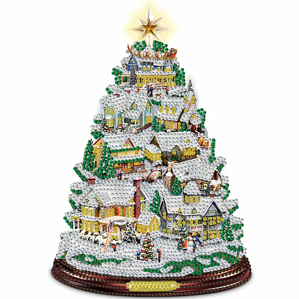 Diamond Painting - Partial Special Shaped Drill - Christmas Tree(30*30cm)