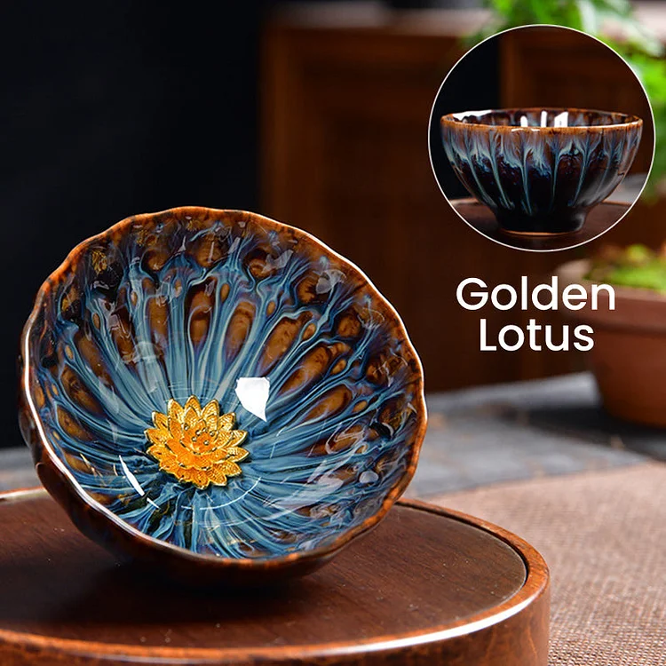 [meilleur cadeau]Bouddha Pierres Lotus Paon Dragon Phoenix Poisson Koi Tasse à thé en céramique
