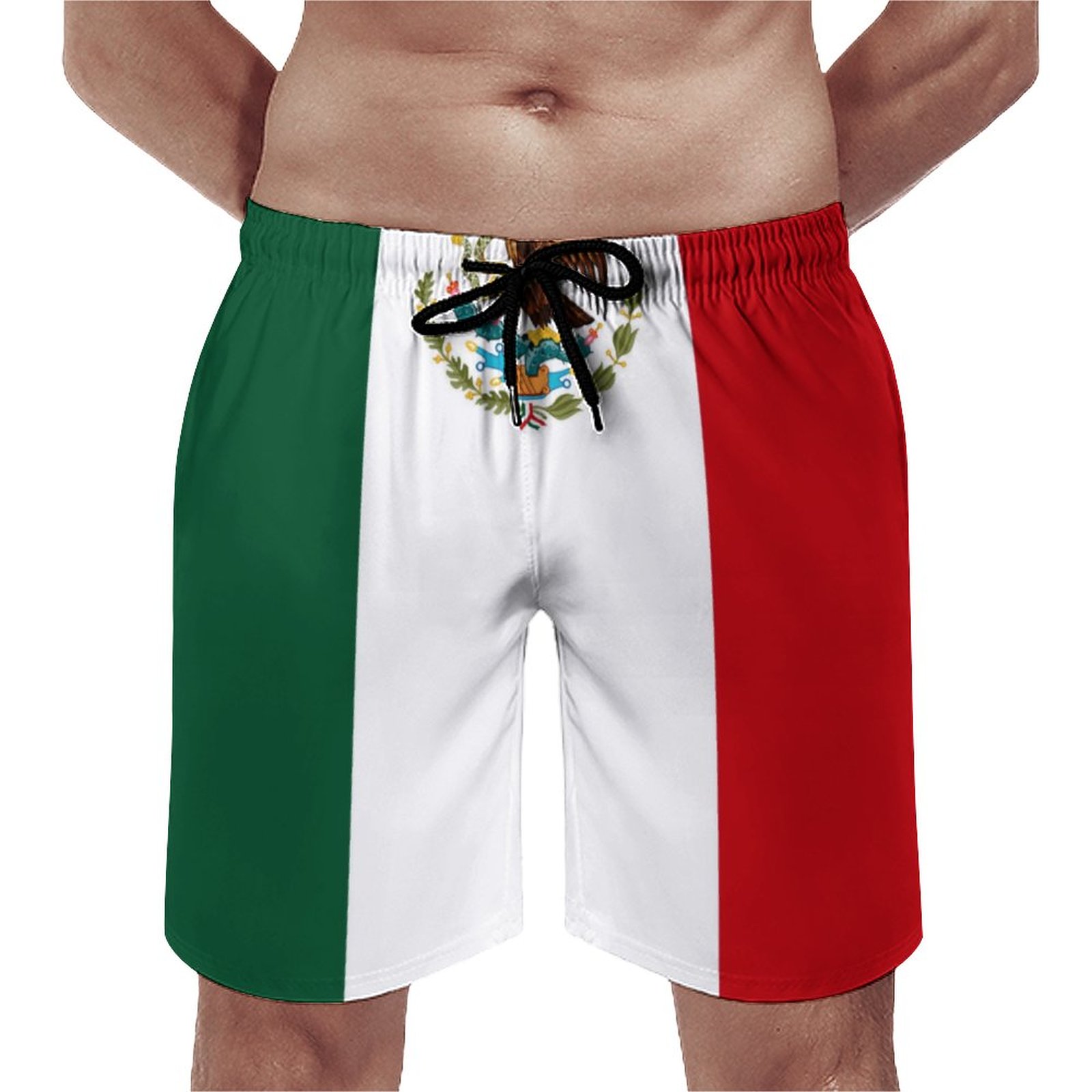Mexican Flag | Mens Swim Trunks Quick Dry Swim Shorts With Mesh Lining | North Beachwear | Semi Formal Beach Wedding Guest | Swim Shorts Near Me | Summer Vacation Resort