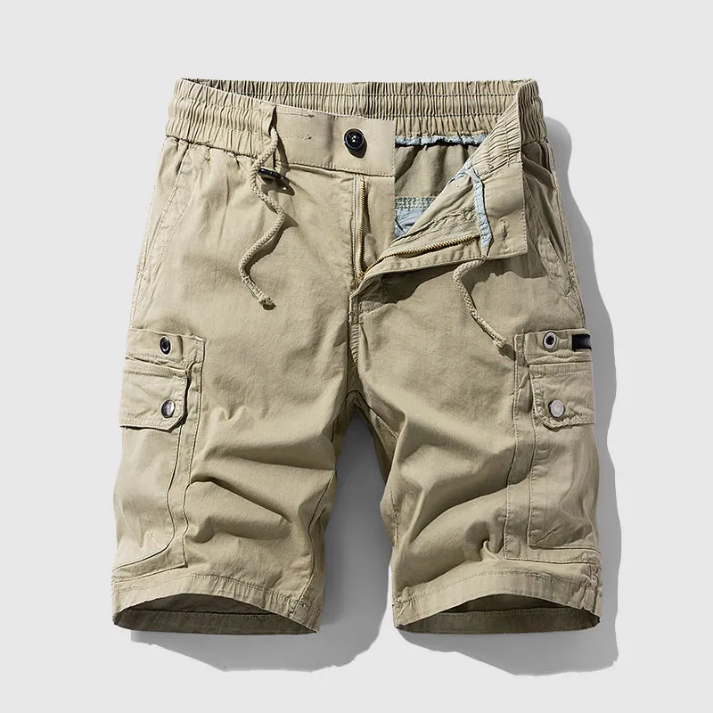 Men's Cotton Twill Cargo Shorts &ndash; Tailored Utility Fit &ndash; Green