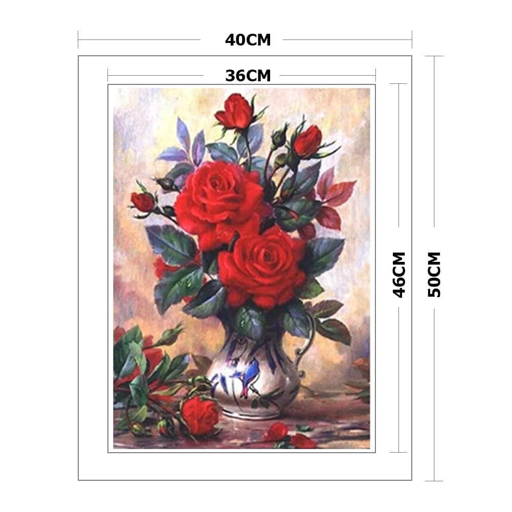 Flower11CT Stamped Cross Stitch Kit(40*50cm)
