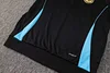 Joyfball 2024/2025 Argentina Half-Pull Hat Style Training Suit  Black Jersey 1:1 Thai Quality Set