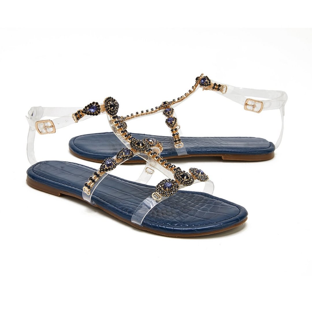 Aliexpress.com : Buy big size Women flats sandals gladiator summer transparent open toe jelly 