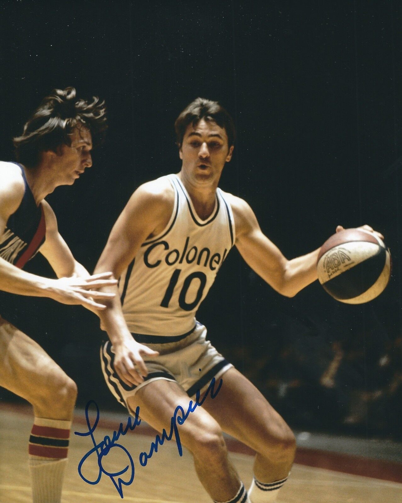 Signed 8x10 LOUIE DAMPIER Kentucky Colonels Autographed Photo Poster painting w/COA