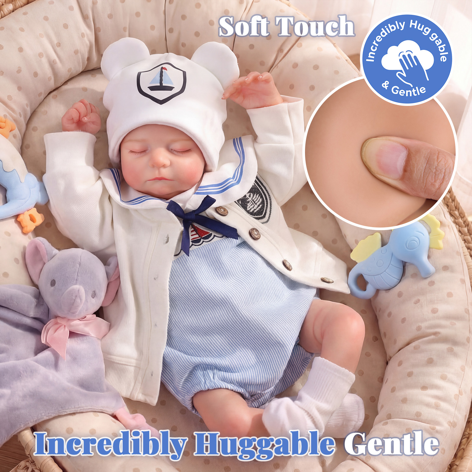 Babeside Sleeping Reborn Baby Noah 20'' Little Infant Girl A Trusty Companion
