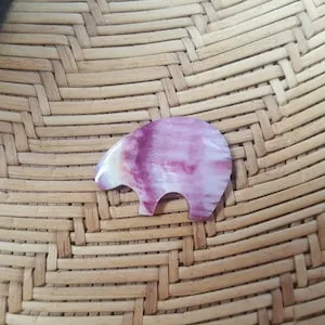 pornhint Pornhint Medium Purple & White Spiny Oyster Shell Fetish Bear Cabochon/ backed
