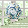 Dolphin DIY Rhinestone Diamond Painting Pendant 25x25cm Double Sided