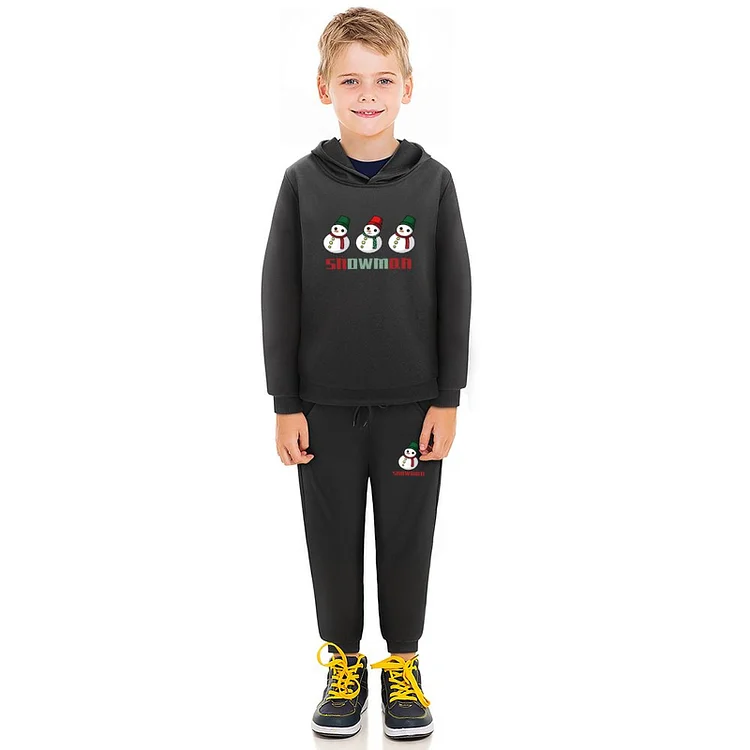 Youth Sweater Set Christmas Snowman Cartoon T-shirt Snowman Cartoons