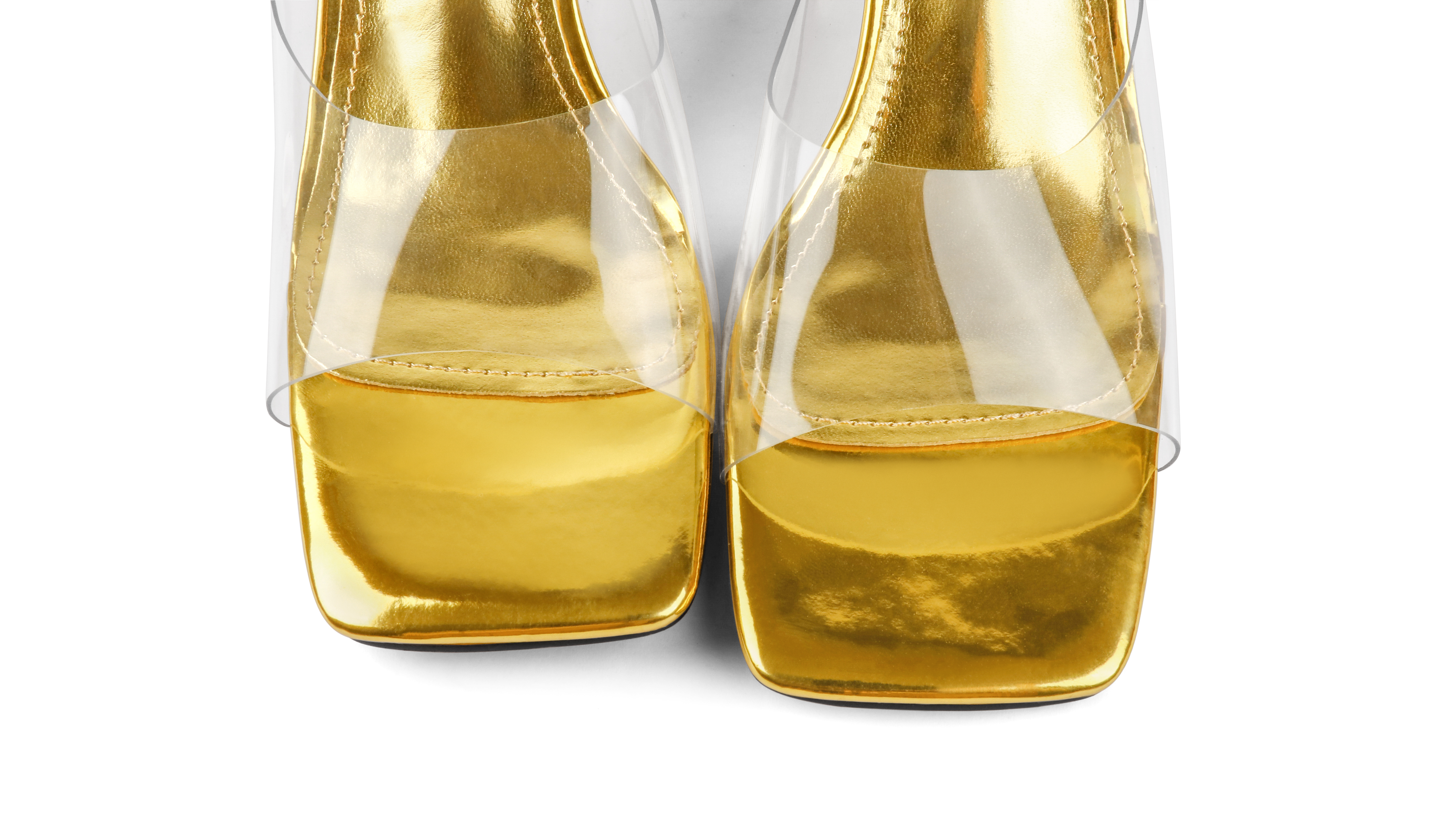 7cm/2.76''  Transparent Low Heeled Sandals Women's Slippers