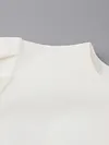 Urban Puff Sleeves Sexy Slim Solid Color Midi Dress