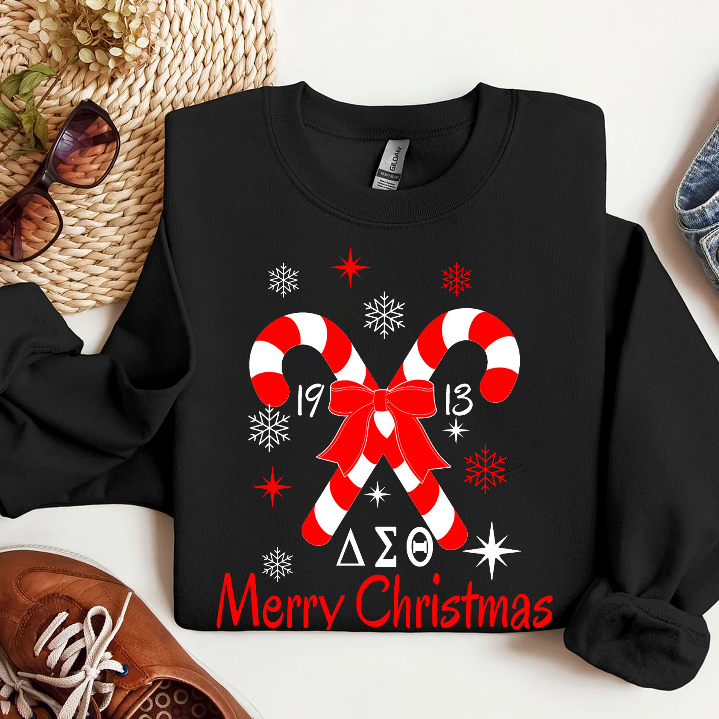 ΔΣΘ Christmas Hoodie and Sweatshirt