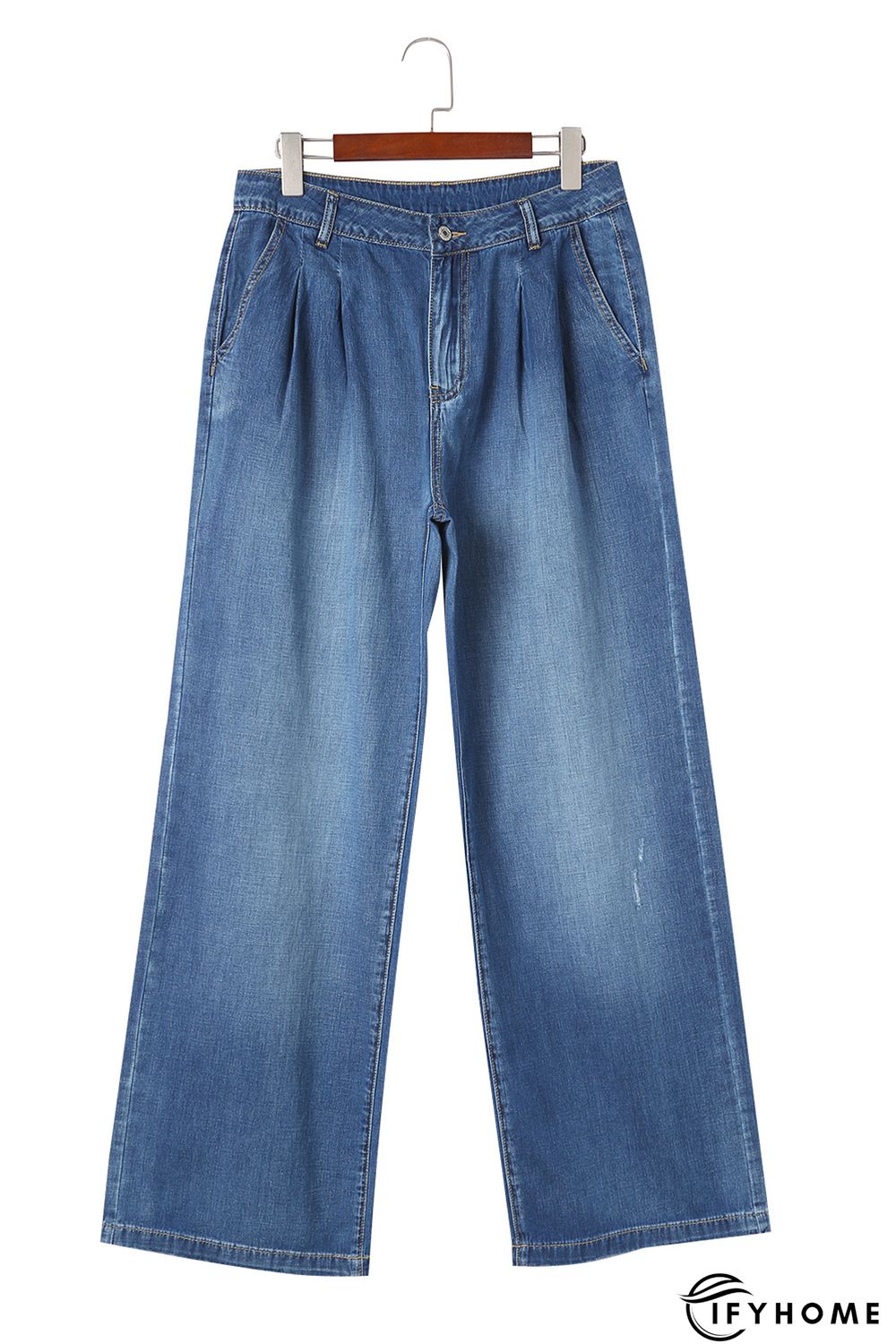 Blue Slouchy Wide Leg Jeans | IFYHOME
