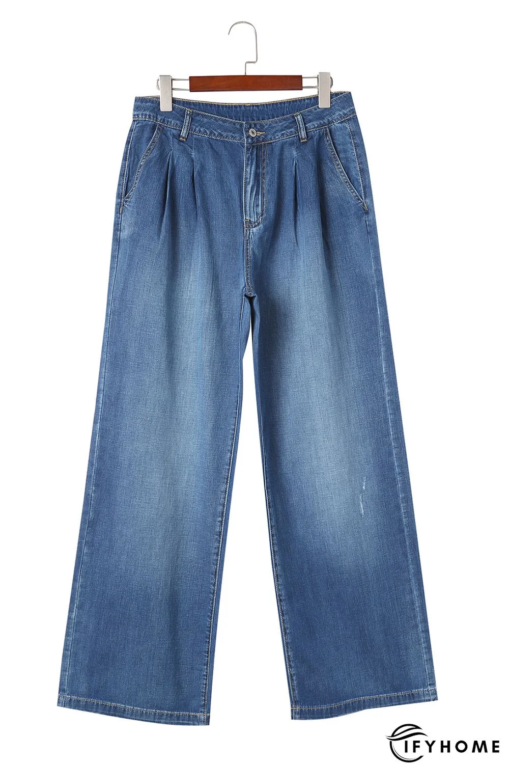 Blue Slouchy Wide Leg Jeans | IFYHOME