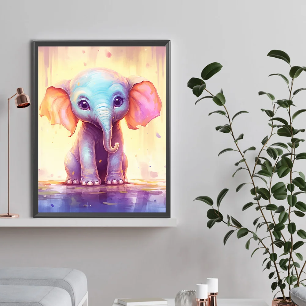 Diamond Painting - Full Round Drill - Elephant(Canvas|30*40cm)